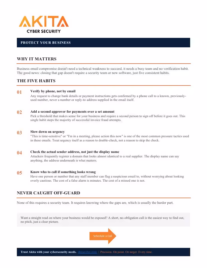 Cover of Protect Your Business: Five Habits That Stop Payment Fraud